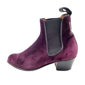 Penelope Chilvers Velvet Cubana Ankle Booties Made in Spain  Size 36